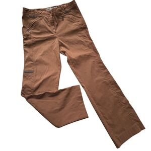 Jamie Sadock Golf Pants Women's 8 Brown Nylon Rayon Blend Ankle Button Zip
